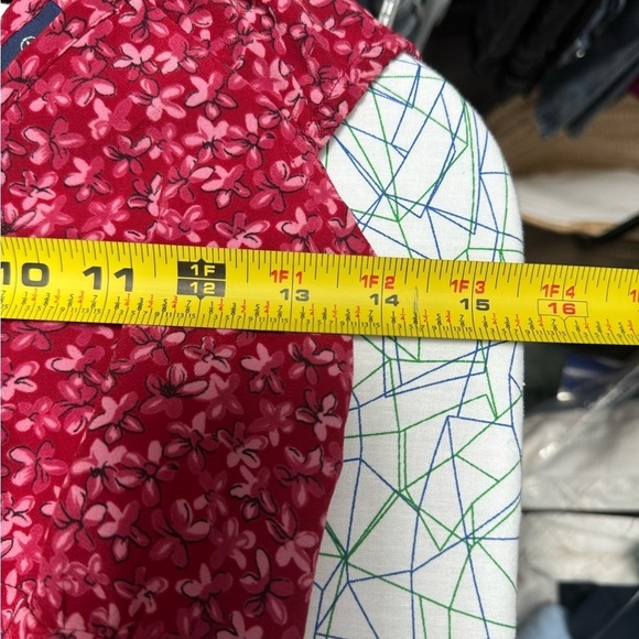 RUE 21 Vintage Y2K Pink Red Floral Cap Puff Sleeve Midi Dress Size Small - Picture 13 of 14